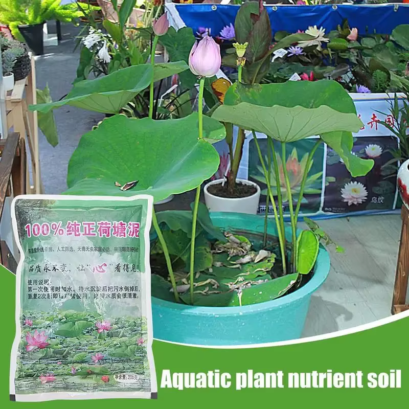 200g naturel Lotus étang boue jardin furtile aquatique bonsaï fleur sol nutritif pour bol spécial Lo