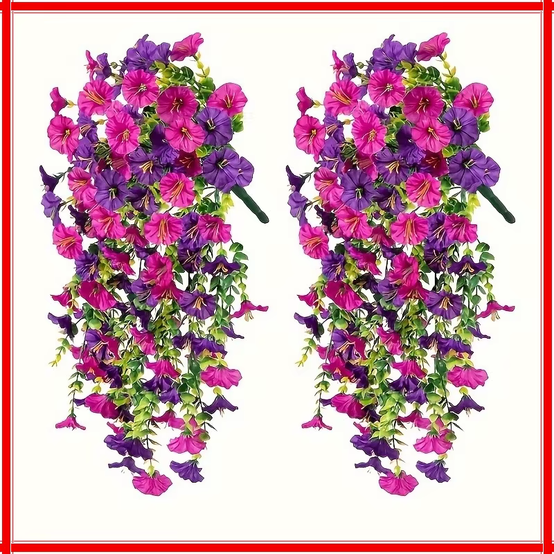 Plantes artificielles résistantes pour l'extérieur, fleurs suspendues de haute qualité, décoration p
