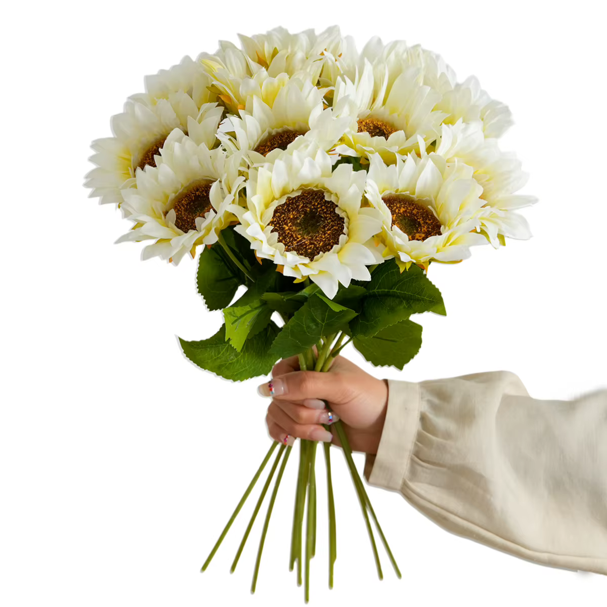 Fleurs artificielles de tournesol, 5 pièces, décoration de tournesol, marguerites en soie réalistes 
