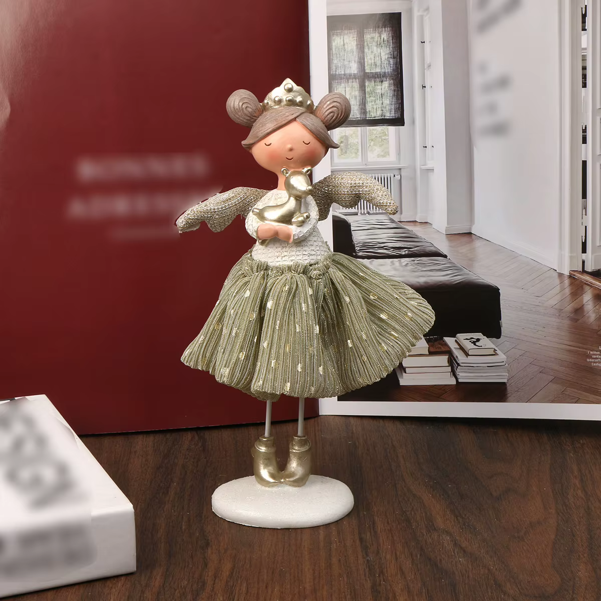 1pc Muppet fleur fée petite fille elfe ange ornement poupée, Anime dessin animé tissu décorations, p