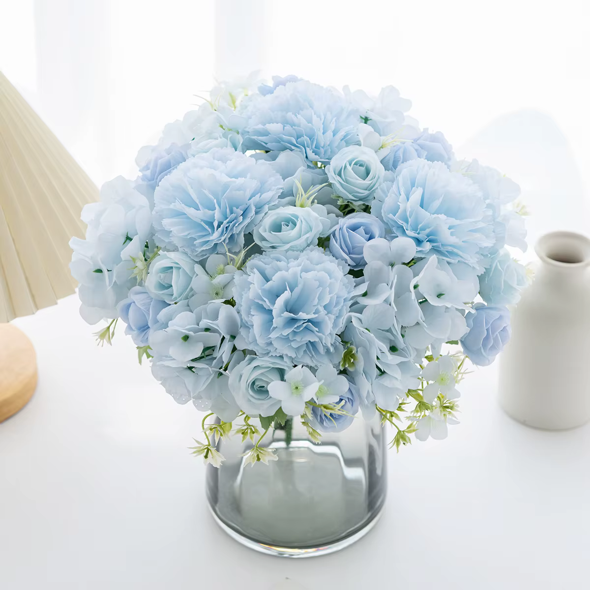 Bouquet de mariée artificiel de fleurs artificielles, 6 pièces, couronne de mariage, Table de salle 