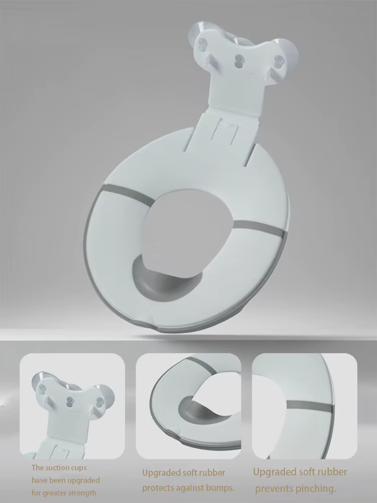 Siège de toilette pliable pour enfants, siège de pot rabattable et assis, se fixe aux toilettes en t