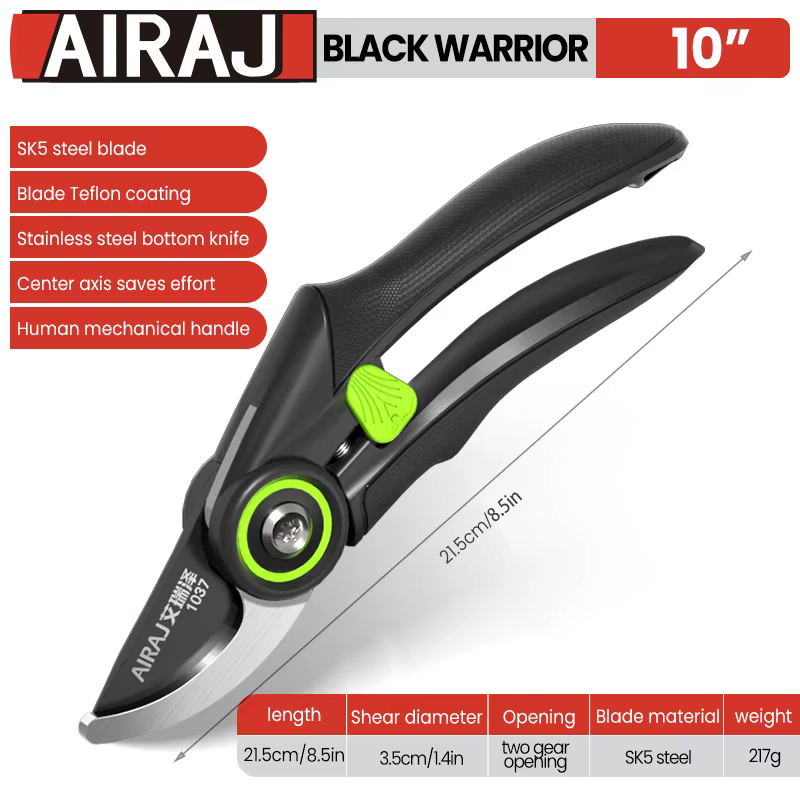 AIRAJPruning Shear Outils de jardin Plantes de jardinage multifonctions Ciseaux permettant d'économi