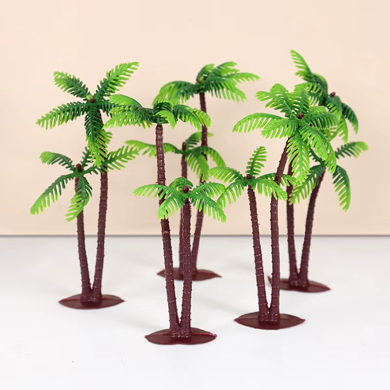 Décoration de gâteau palmier avec noix de coco, 5/10 pièces, décoration de Cupcake pour fête prénata