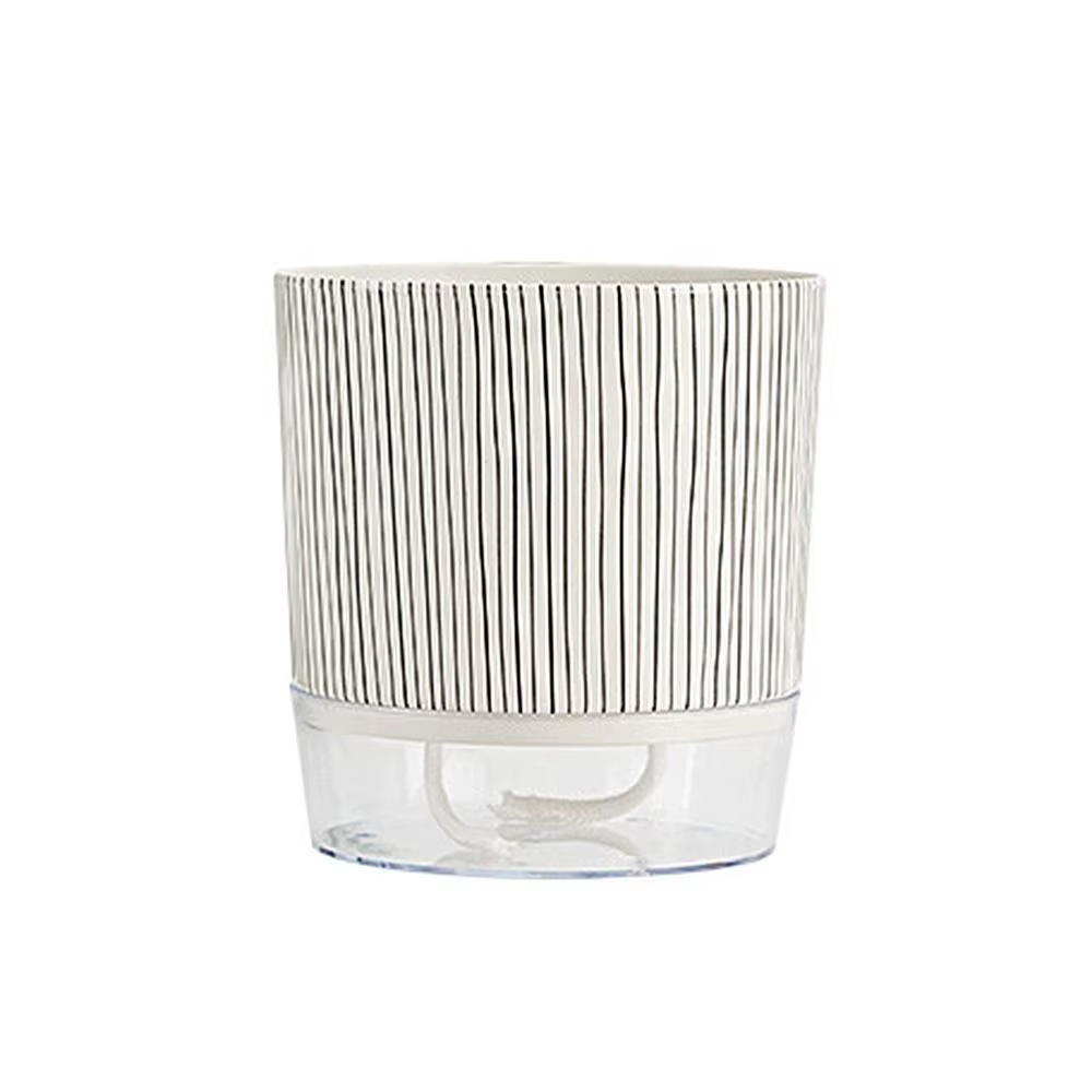 Pot de plantes transparent auto-arrosant, plantes vertes, décoration de bonsaï pour la maison, pot à