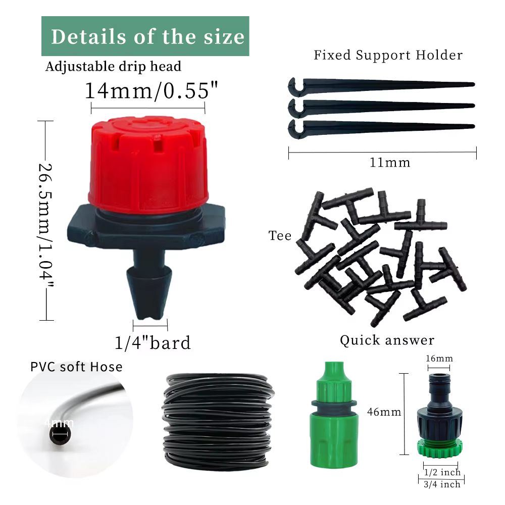 OASIS 50M-5M bricolage système d'irrigation goutte à goutte arrosage automatique tuyau d'arrosage Mi