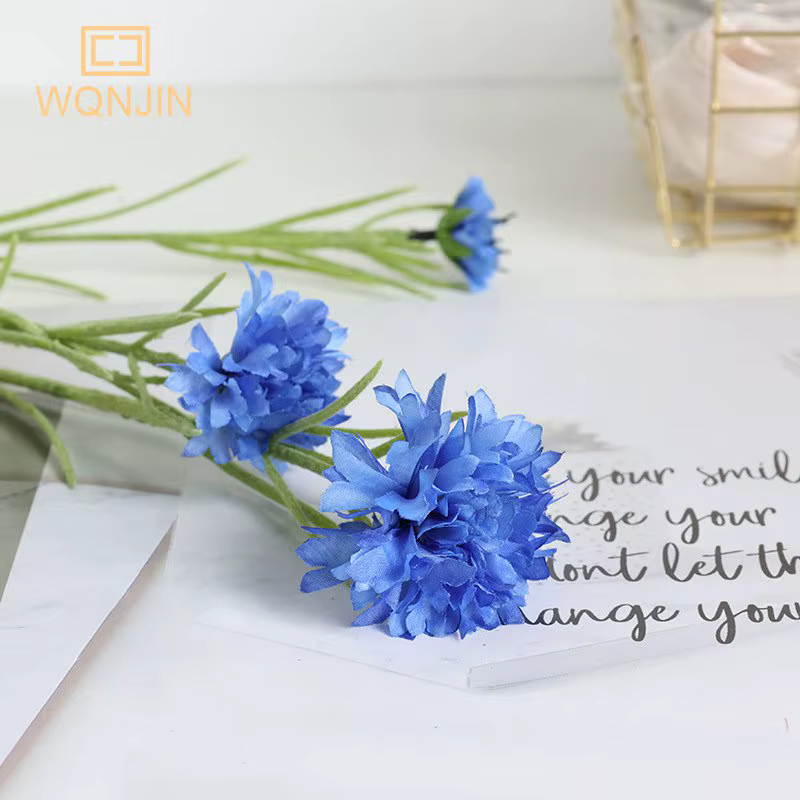 1 pièces nordique bleu longue branche étoilé bleuet soie fleurs artificielles maison fête de mariage