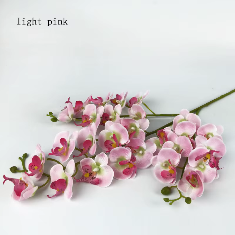 Plante à tête de fleur artificielle, orchidée Phalaenopsis, décor de vacances, mariage, faux floral,