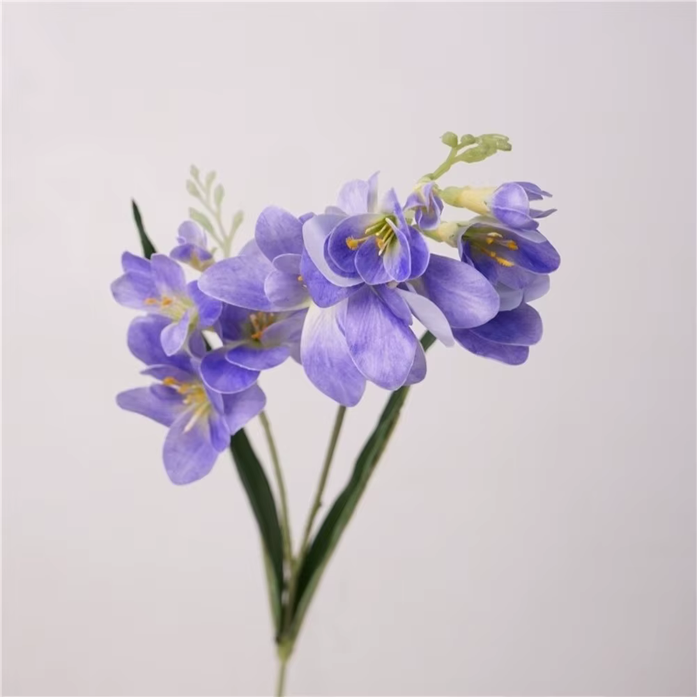 Fleur d'orchidée artificielle réaliste en vanille, texture 3D hydratante, fleur en soie durable, acc