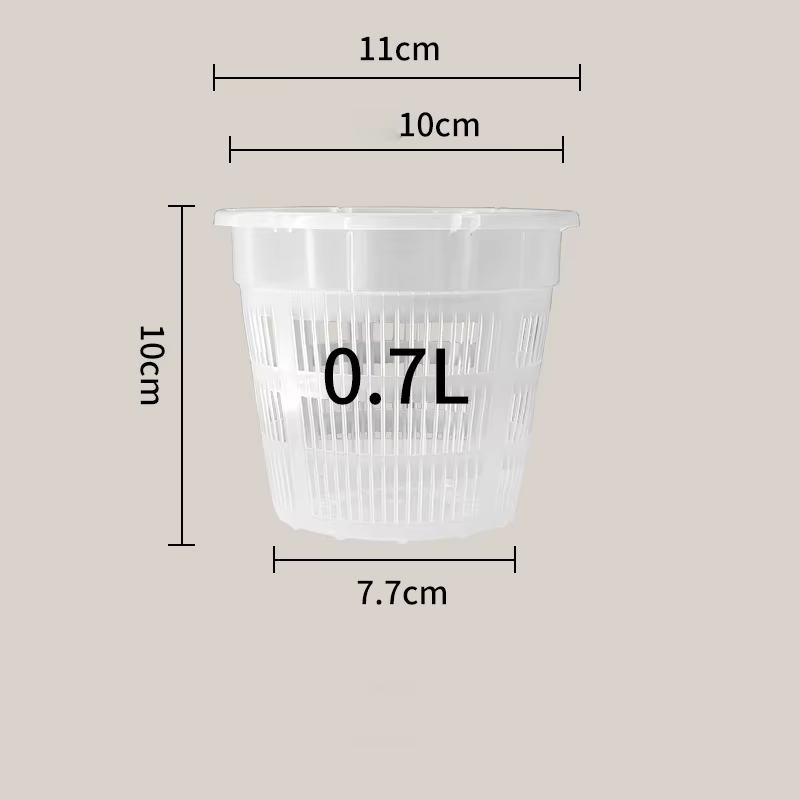 Pot de contrôle des racines Transparent orchidée mousse Phalaenopsis Pot de fleur en plastique respi