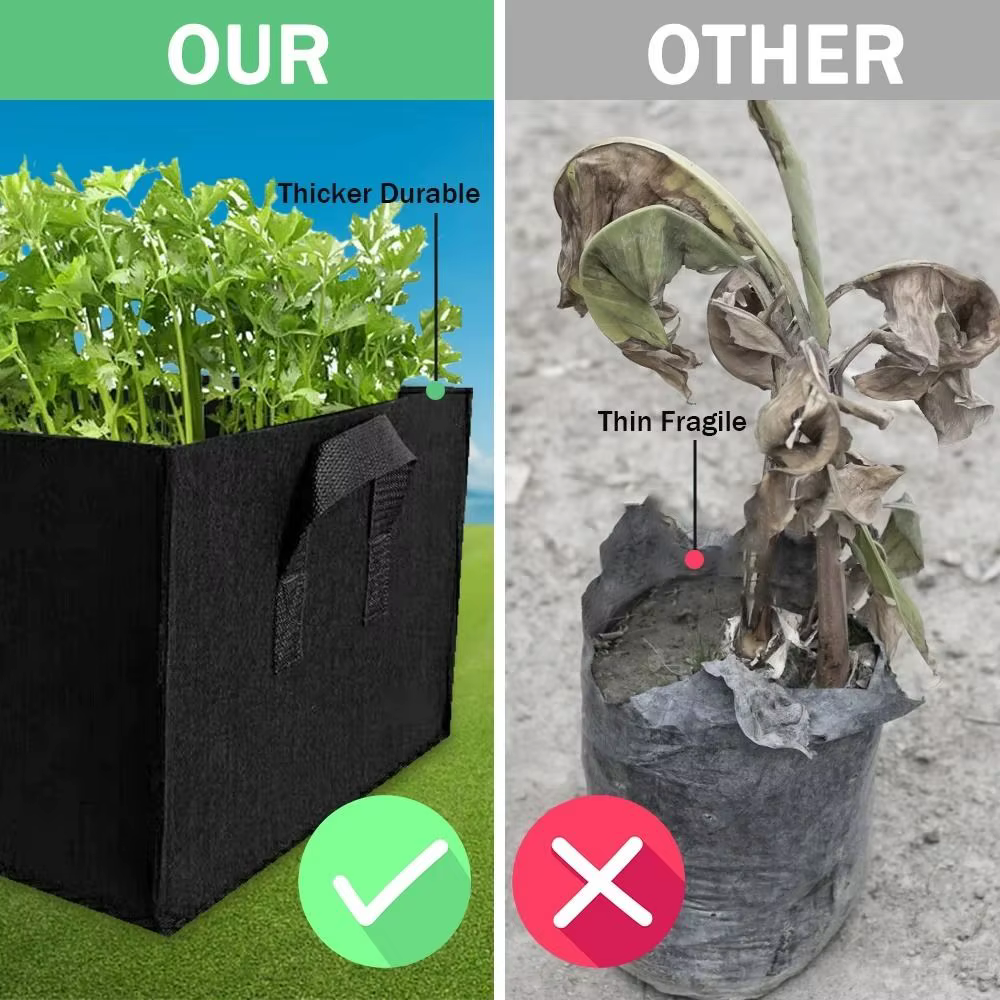 Sac de plantation de jardin avec mousse, sac de culture en feutre multi-tailles, pot de pépinière re