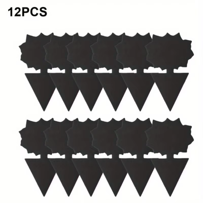 Piège à mouches collant noir, 12/24 pièces, pièges à insectes, double face, attrape-mouches, plantes