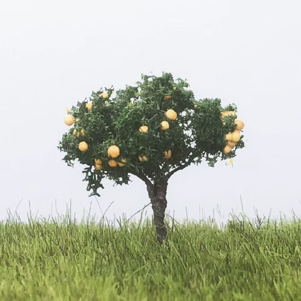 Arbres fruitiers miniatures multi-tailles DIY, nickel é, jardin, modèle de scène réaliste, accessoir