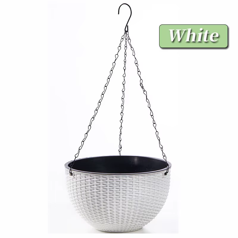 Pot de fleur suspendu en plastique, Style européen, motif nid d'abeille, Imitation rotin, panier sus