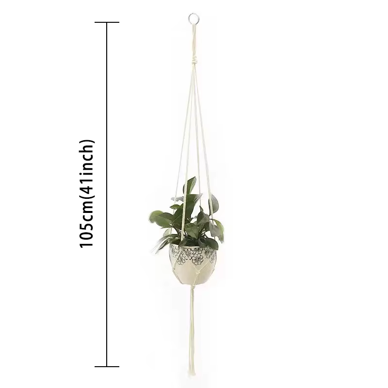 Plante suspendue en macramé faite à la main, Pot de fleur, jardinière, décoration murale, cour, jard