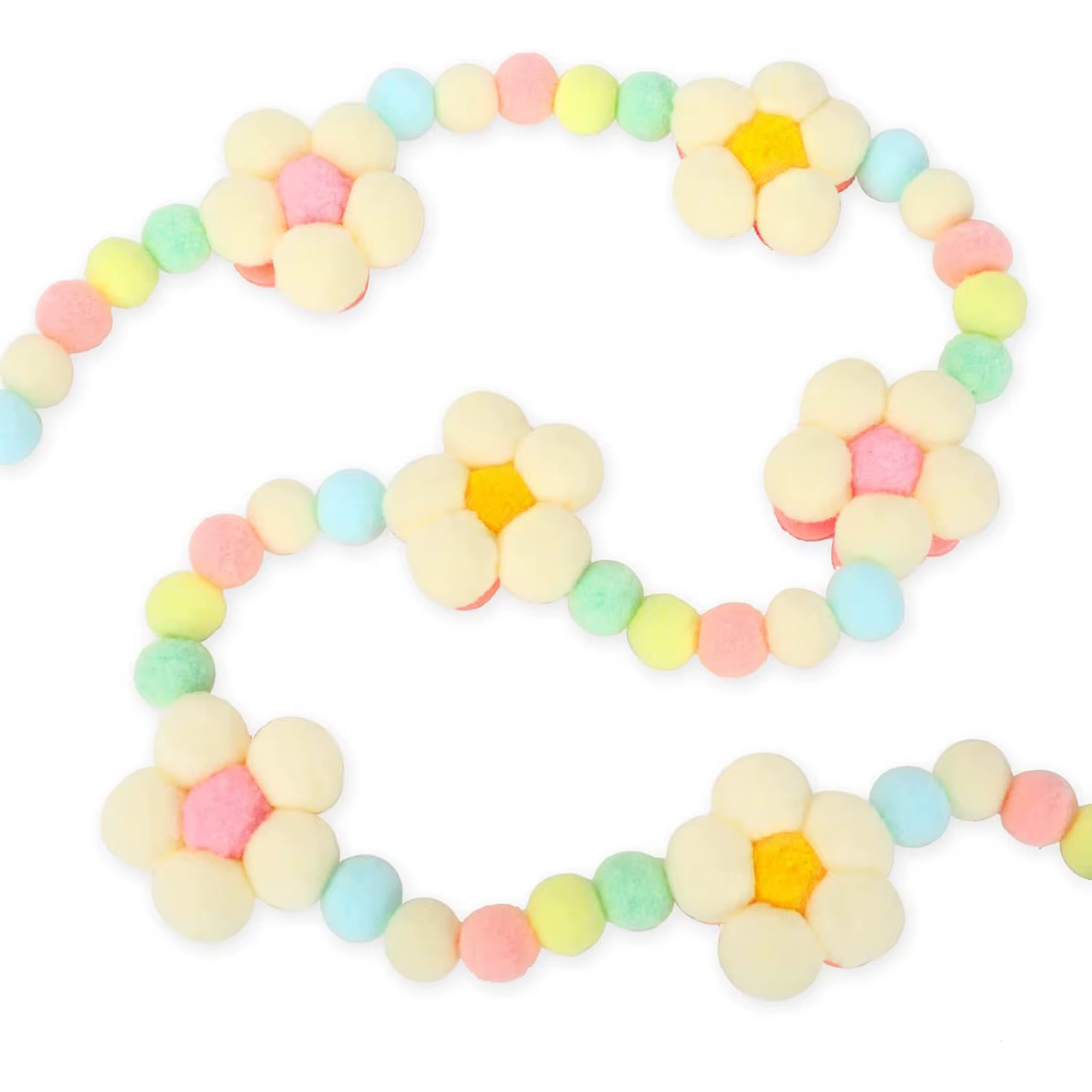 Guirlande de fleurs en feutre, 1 pièce, mignon, coloré, fait à la main, bannière de perles exquise, 