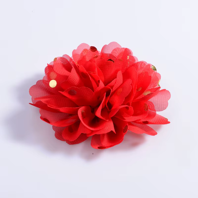 Grands fleurs décoratives en mousseline de soie, 10cm, 10 pièces, pour embellissement de mariage, fl