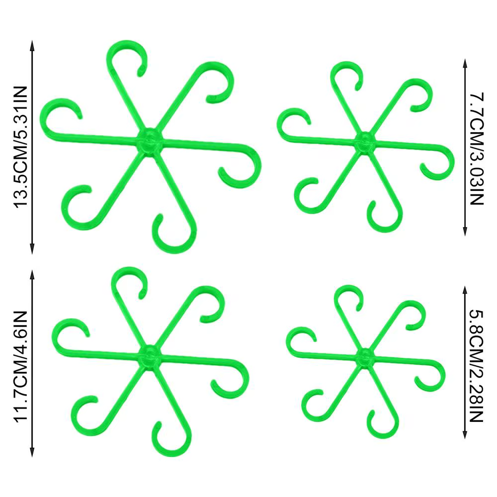 Clips de Support pour plantes grimpantes, 4 pièces, collection de tiges de fleurs, support de fixati