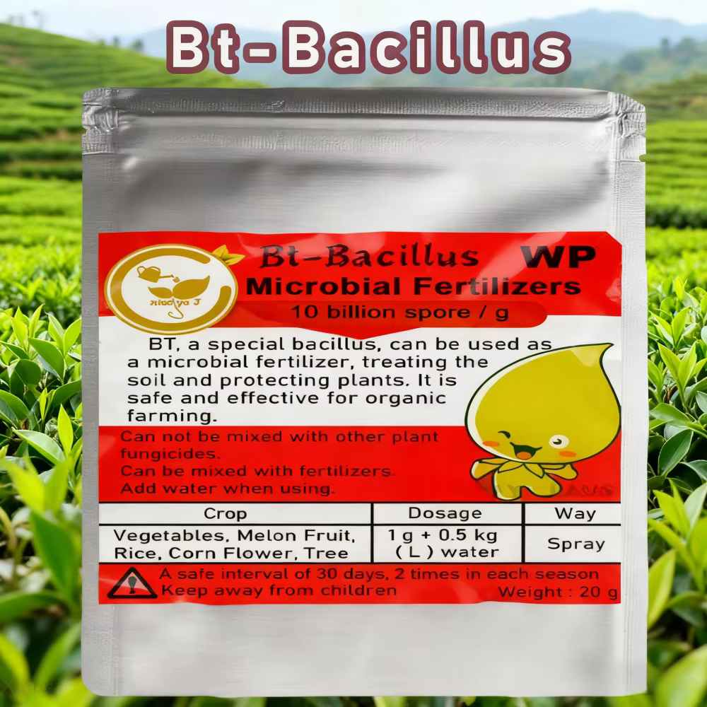 Engrais Microbien Bt-Bacillus 20g pour l'Agriculture Biologique, Légumes et Cultures – Protège les P