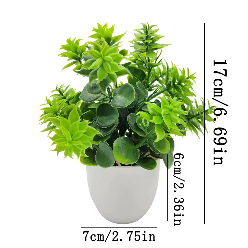 Plante Bonsaï Artificielle en Plastique, Fausse Plante en Pot, Rebord de Fenêtre, Table de Bureau, D