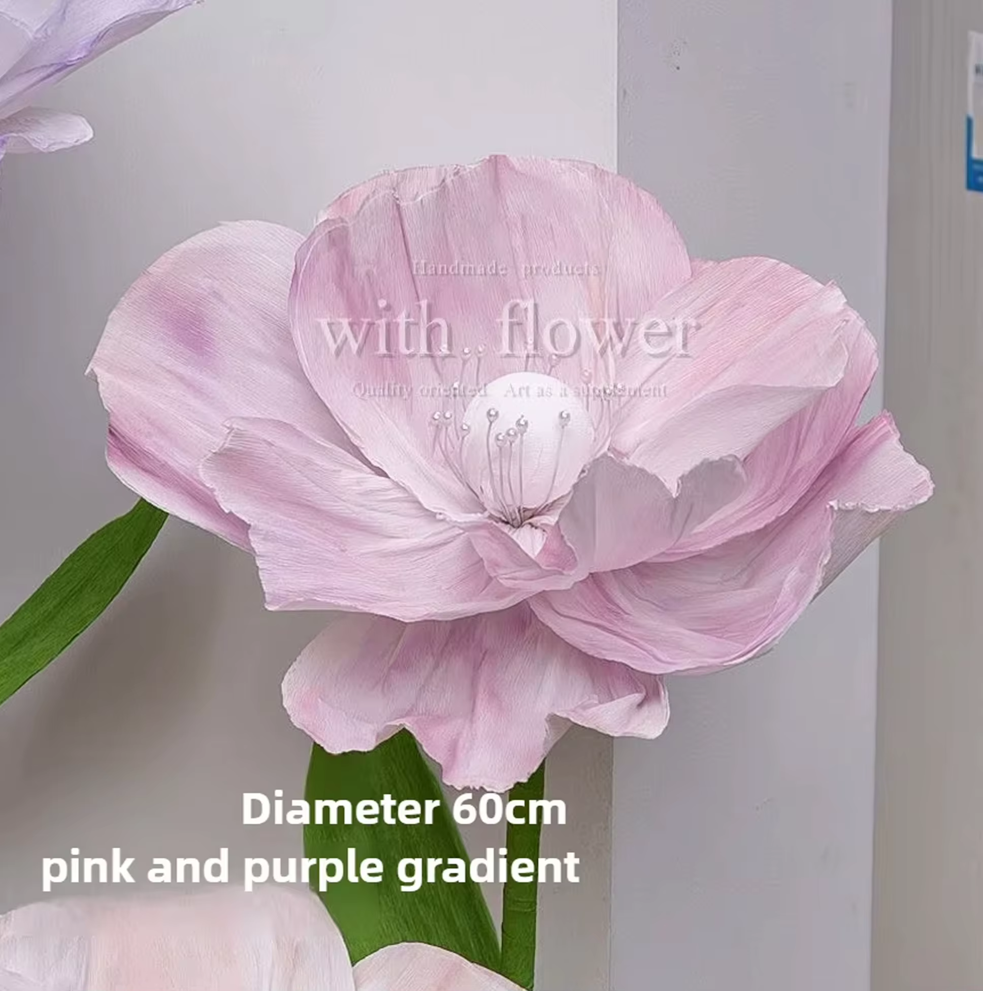 Tête de fleur artificielle en papier, grand coquelicot de maïs, tête de fleur, Guide de route de mar