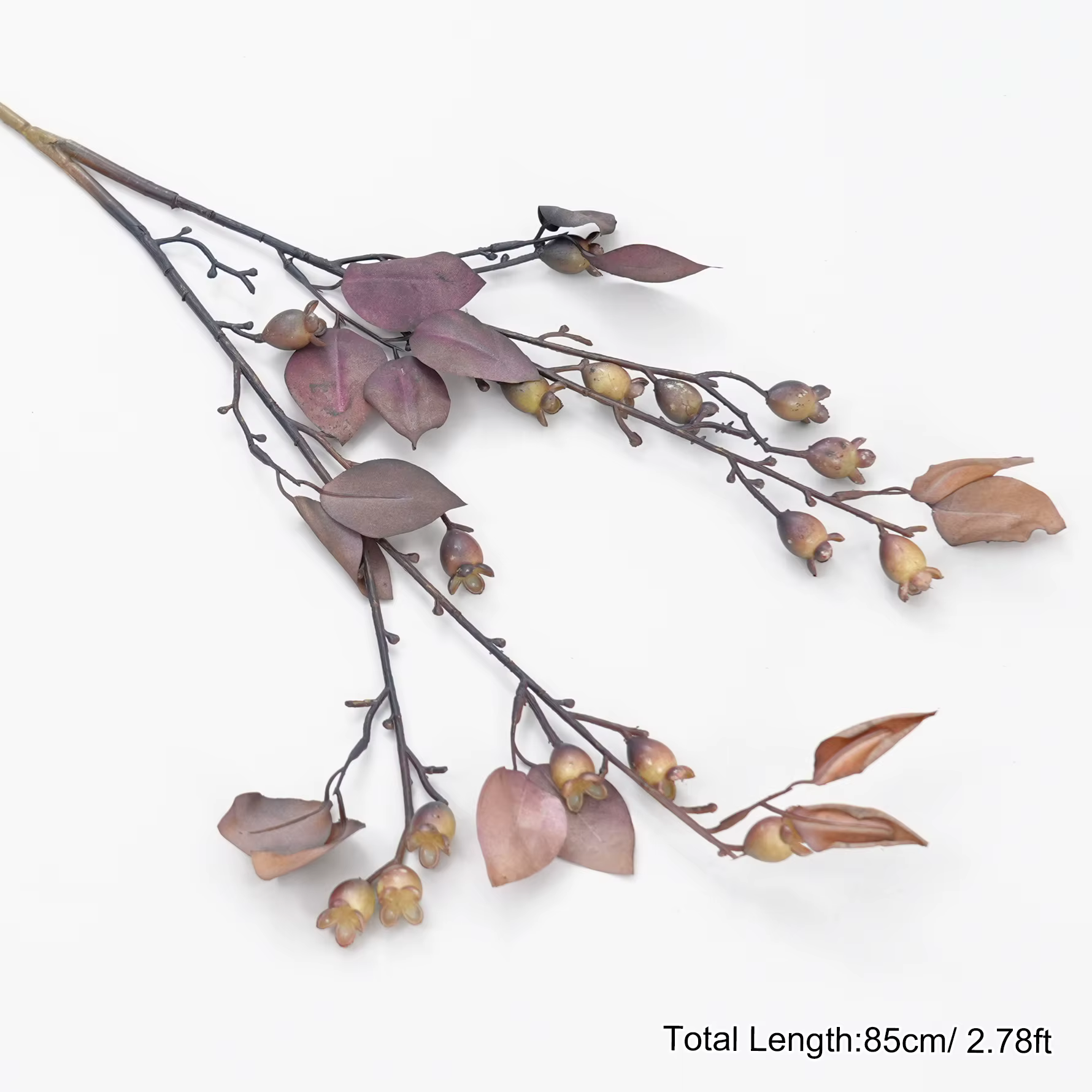 Branche de plante artificielle de baies brunes, accessoires d'arrangement Floral de mariage, Vase de