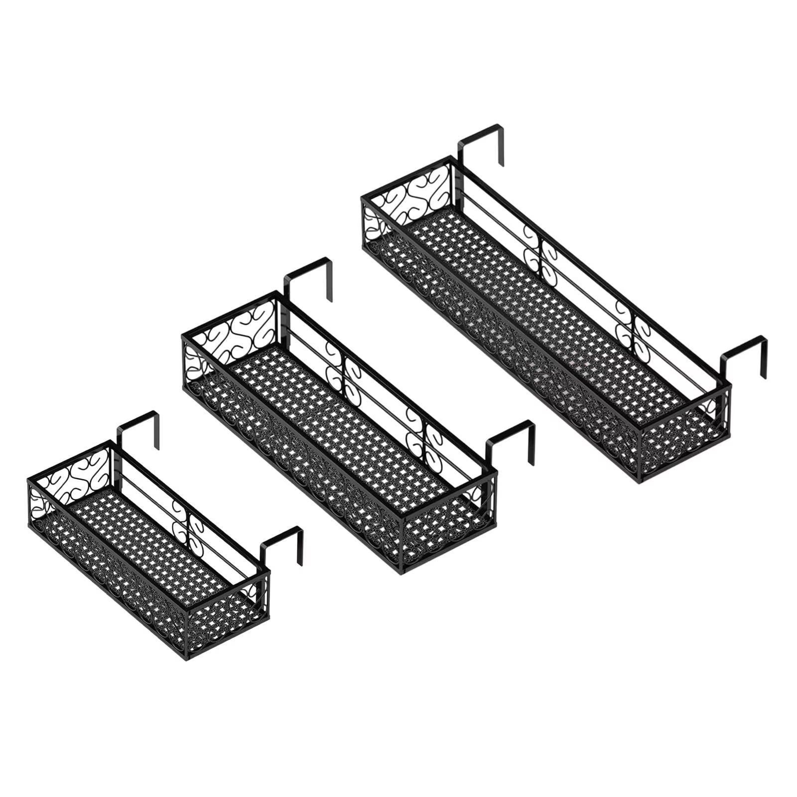 Présentoir de jardinière de garde-corps pour balcon, étagère de jardinière de garde-corps, support d