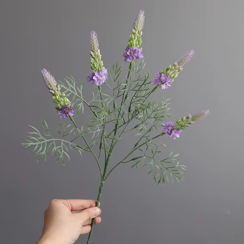 Spray floral artificiel de 24 pouces, motif lupin et lavande, pour décoration bohème, mariages, acce