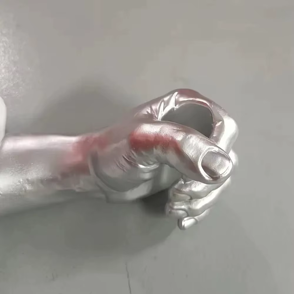 Vase à fleurs à main en résine, simulation murale, porte-fleurs hydroponiques fait à la main, Sculpt