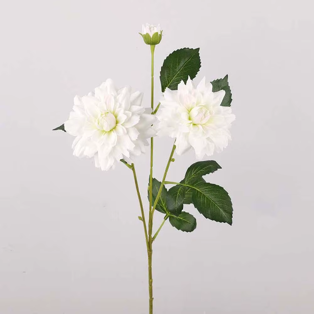 Fleur de Dahlia Artificielle Effet Naturel, Plante Faite à la Main, Branche de Dahlia Réaliste, Fleu