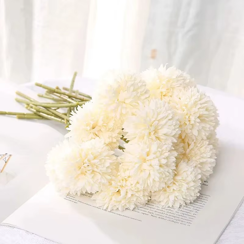Bouquet de fleurs d'hortensia artificielles, 5 pièces, décoration de salon, de maison, Vase à faire 