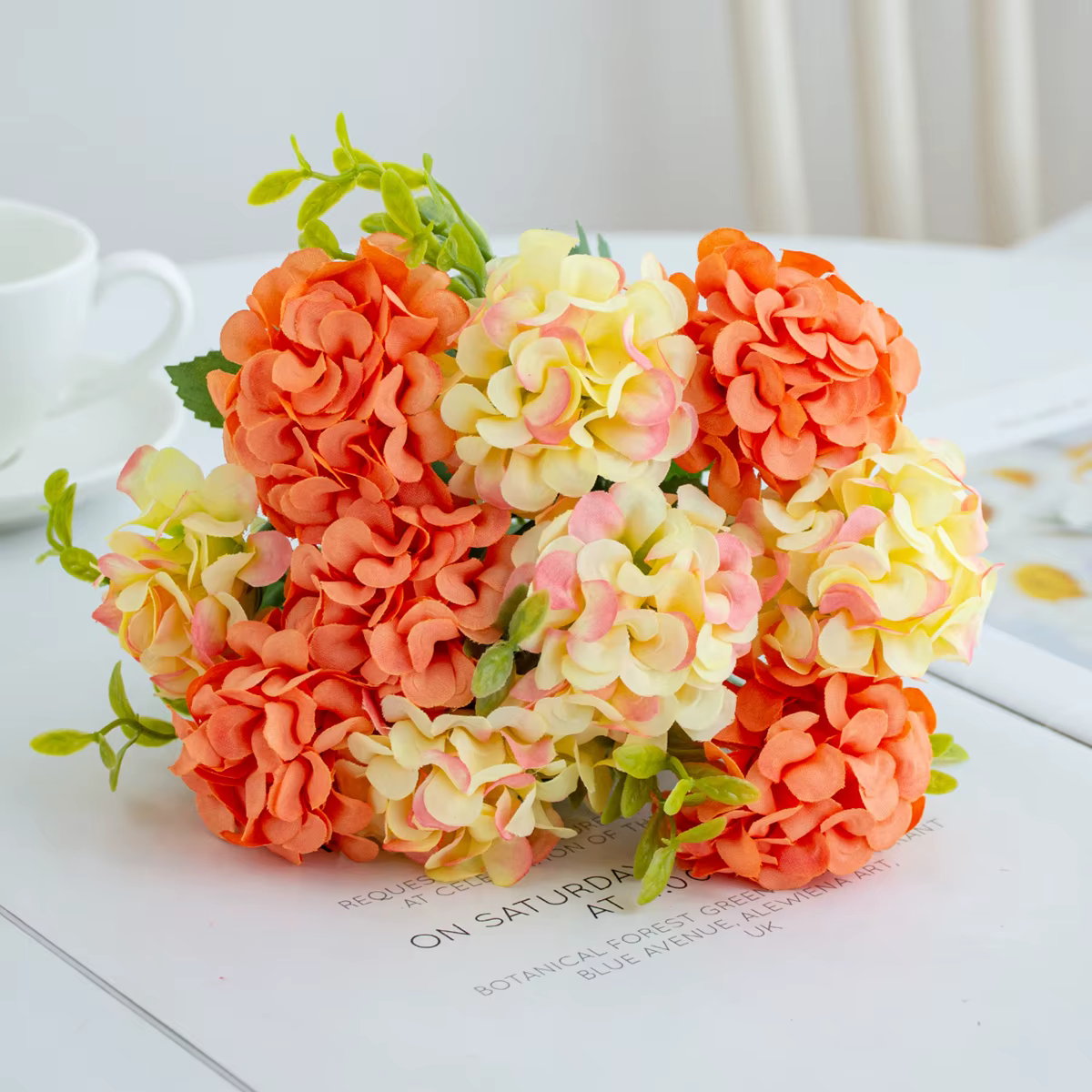 Fleurs d'hortensia simulées, décorations intérieures pour la maison et le jardin extérieur pour dive