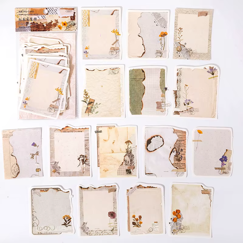 Bloc-Notes Scrapbooking Vintage séries plante amoureux des cartes, bloc-Notes en papier léger, bloc-