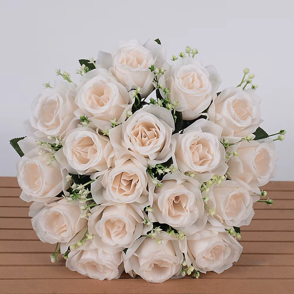 18 têtes vraie fleur heureuse 10 couleurs photographie Photo cadeau naturel simulé Rose Mini saint v