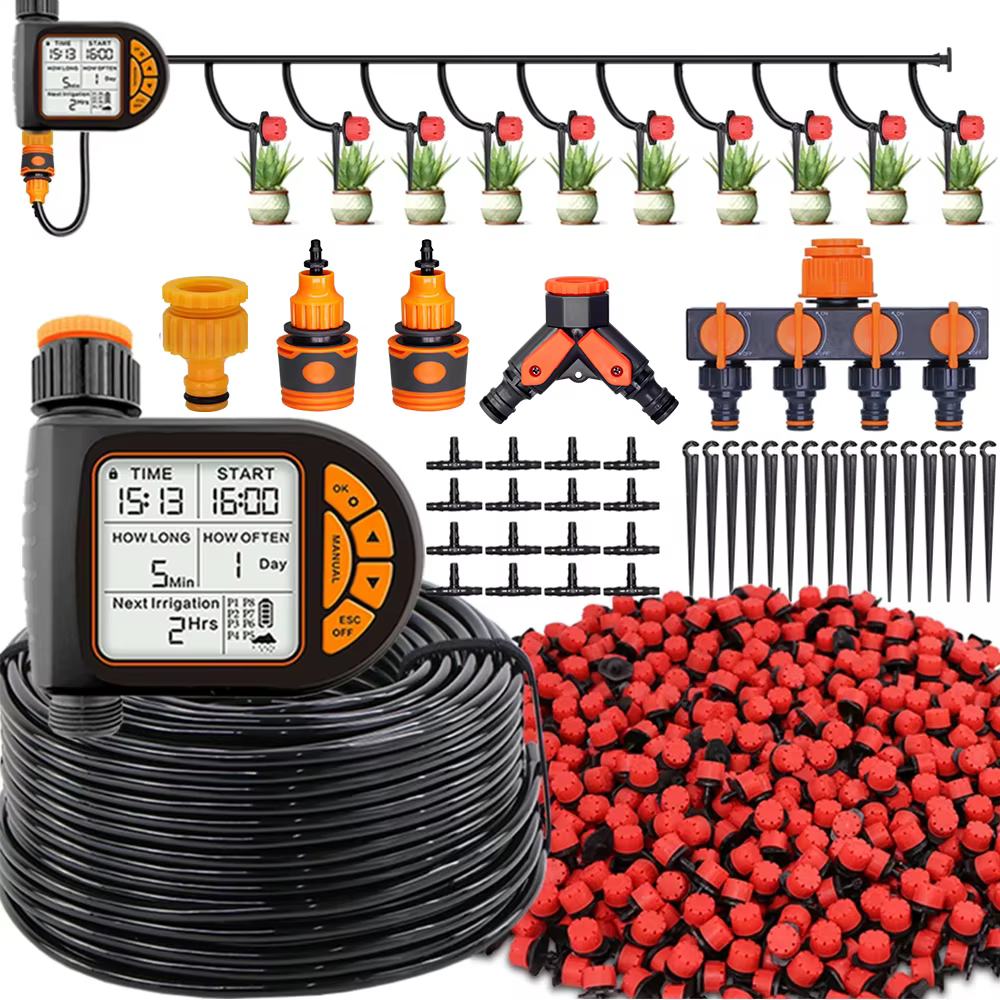 5-50M 1/4 "jardin minuterie intelligente ensemble d'irrigation IPX5 étanche LCD contrôleur d'arrosag