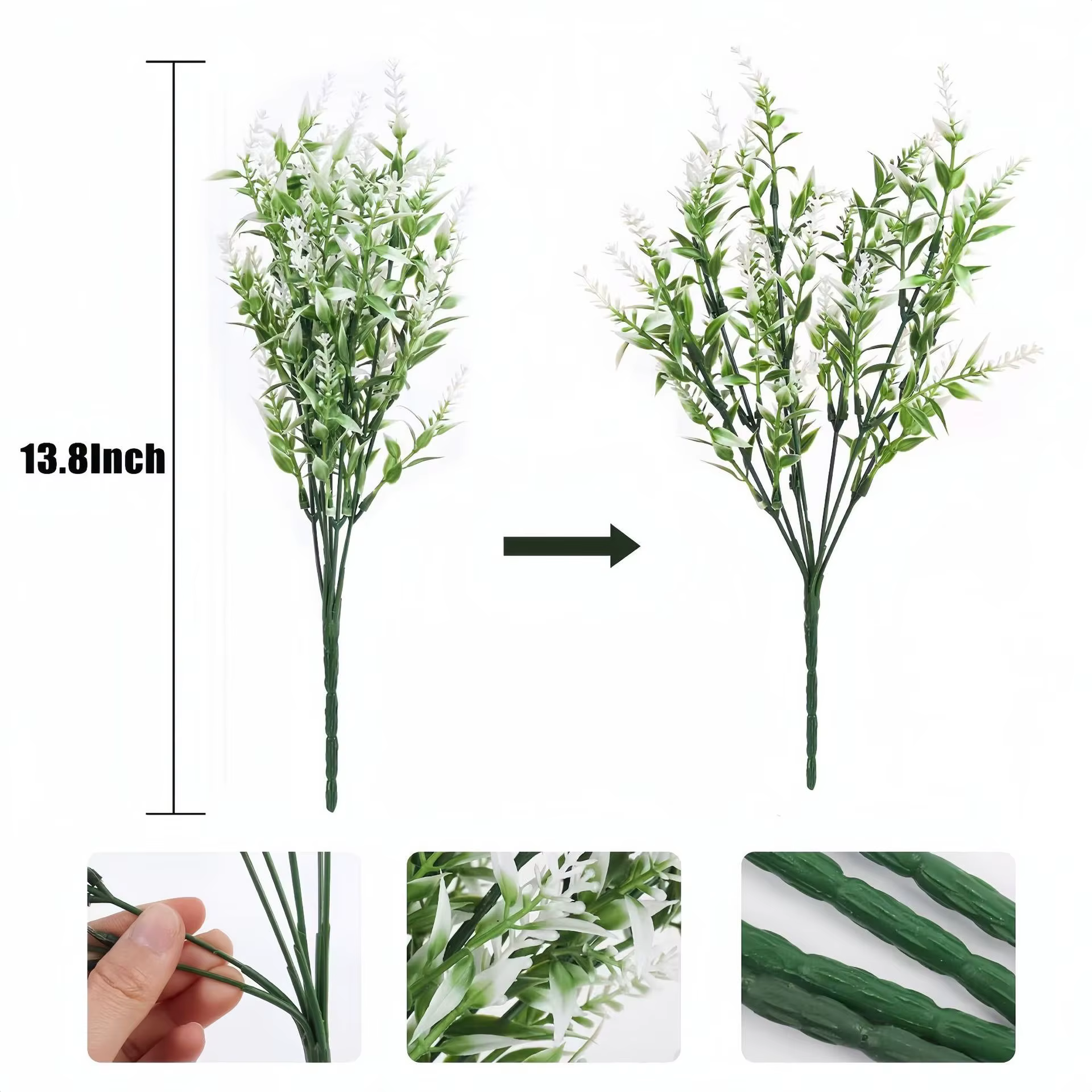 Fleurs artificielles 35CM, fausses plantes pour décoration de Table de salle de maison, décoration d