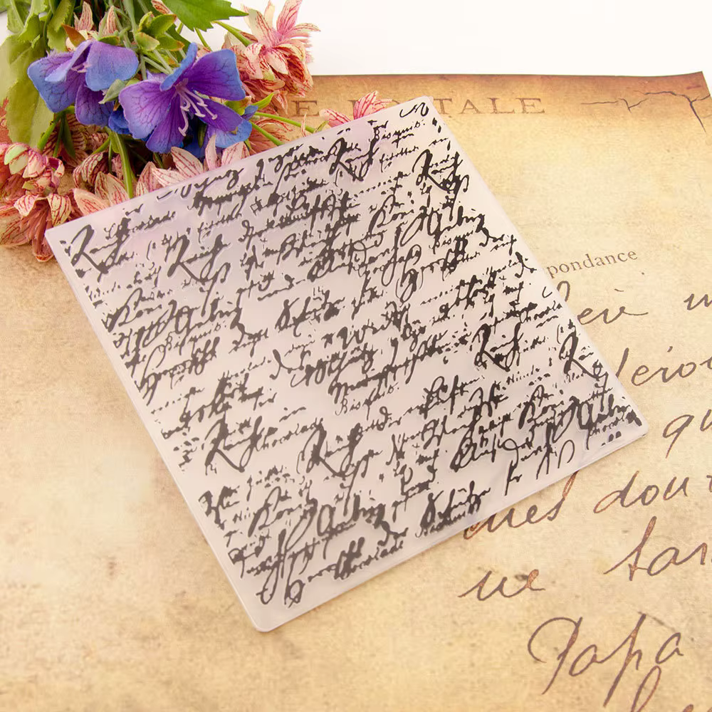 Dossiers de gaufrage en plastique pour impression de motifs floraux manuscrits, pour scrapbooking, a