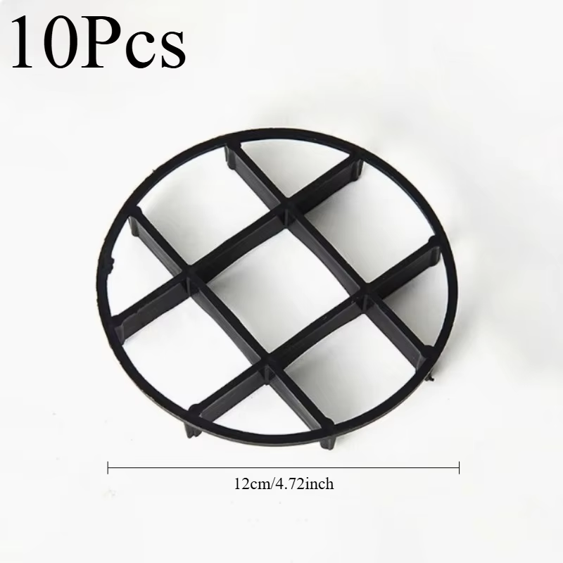 10 plateaux pour pots de fleurs à motif quadrillé de 12 cm/20 cm - Plateaux anti-moisissures pour ra