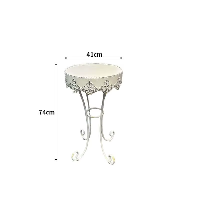 Support de rangement vintage en fer forgé pour pots de fleurs, décoration extérieure pour jardin, ba
