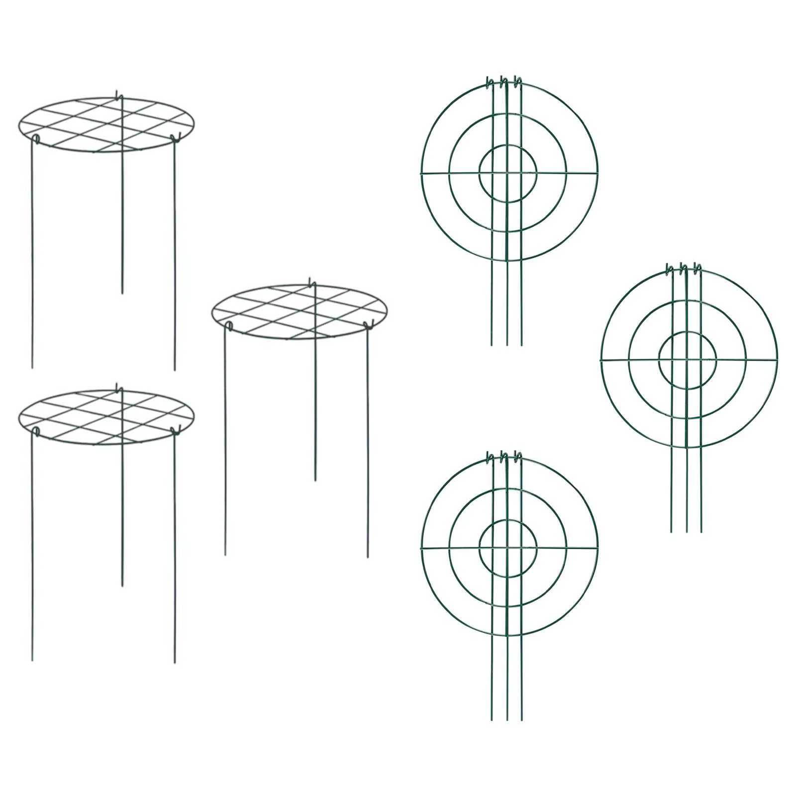 3x Cages et supports de pivoines en métal robuste et élégant, cerceaux pour roses et légumes, cour, 