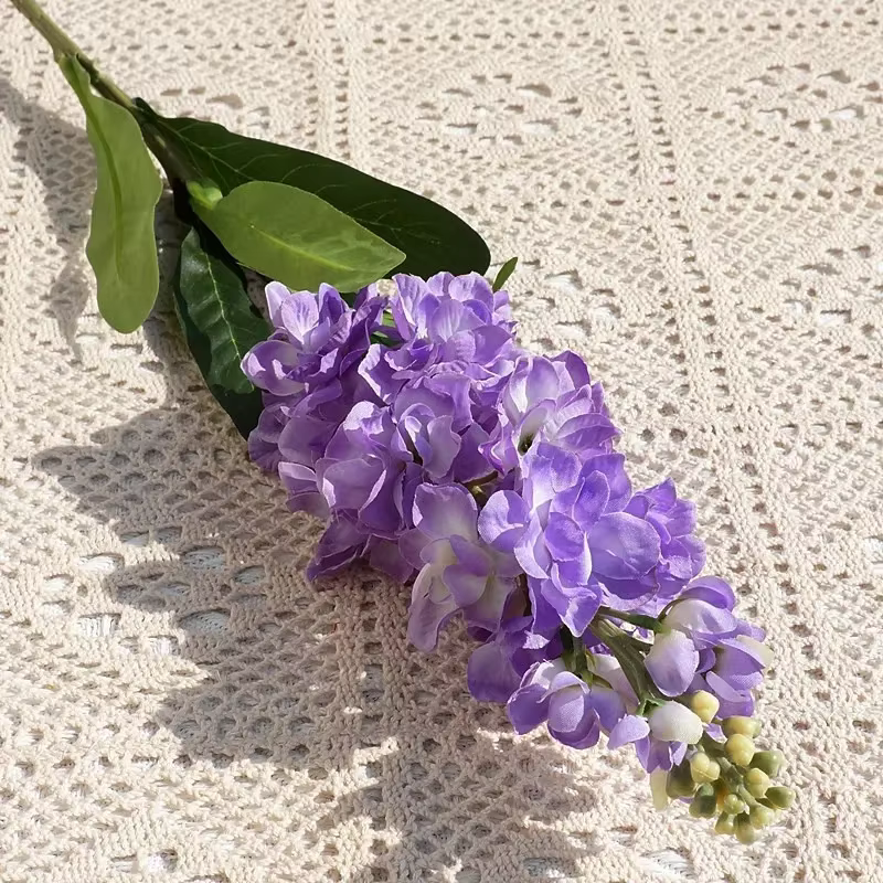 Grande fleur de jacinthe réaliste en soie, pour décoration de mariage, de maison, Bouquet de mariée,