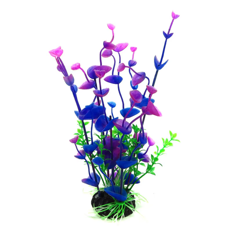 Fleur violette artificielle fausse plante en plastique plante d'aquarium artificielle accessoires d'