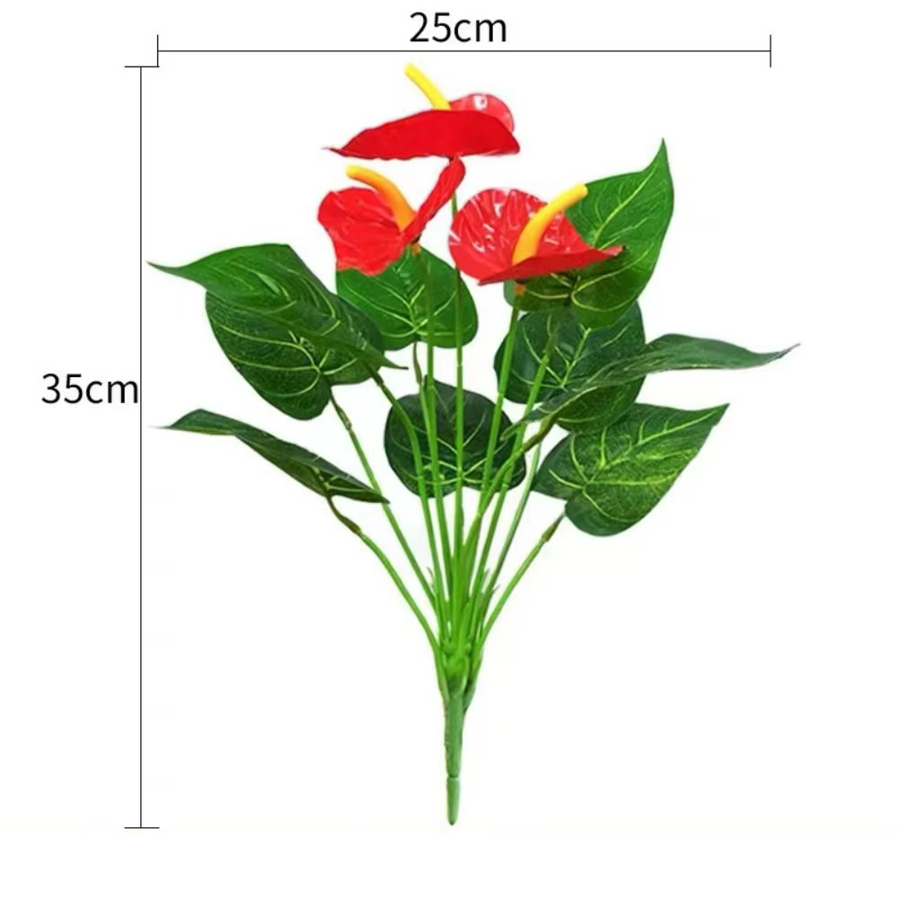 Palmier Rouge Artificielle de 35/50cm, Simulation de Grande Plante en Plastique 174, Oursons de Palm