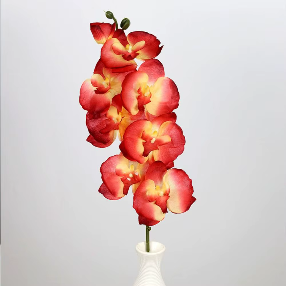 InjFlower-Simulation d'orchidée papillon, décoration de mariage, fleur artificielle 3D Phalaenopsis,
