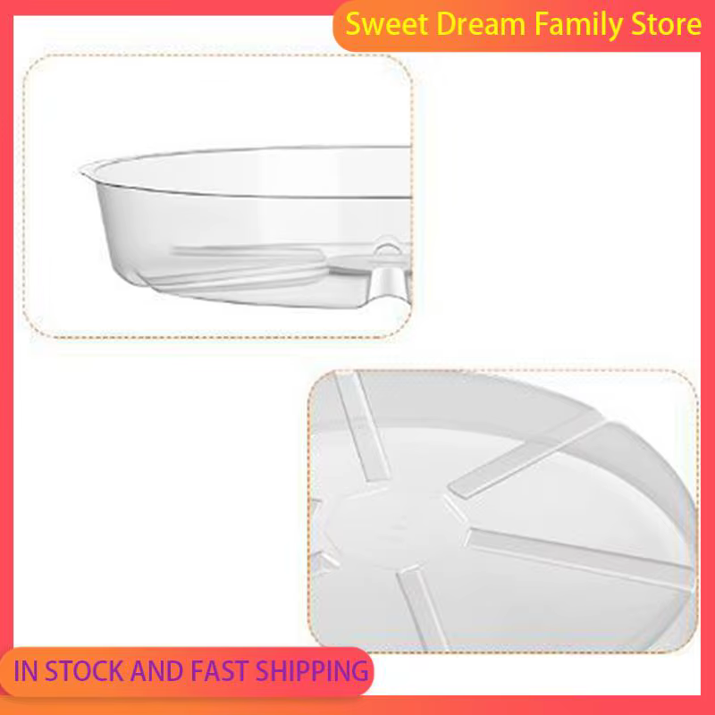 Paquet de SDFC-12 soucoupes à plantes transparentes 12 pouces soucoupes à plantes en plastique plate