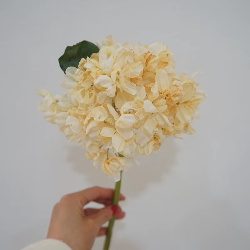 Branche d'hortensia artificielle rétro européenne, bouquet de mariage bricolage, décoration de table