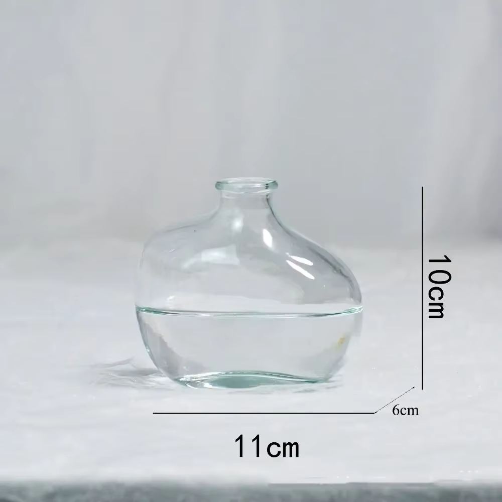 Vase à fleurs en verre de couleur dégradée, Mini Vase hydroponique irrégulier, arrangeur de fleurs, 
