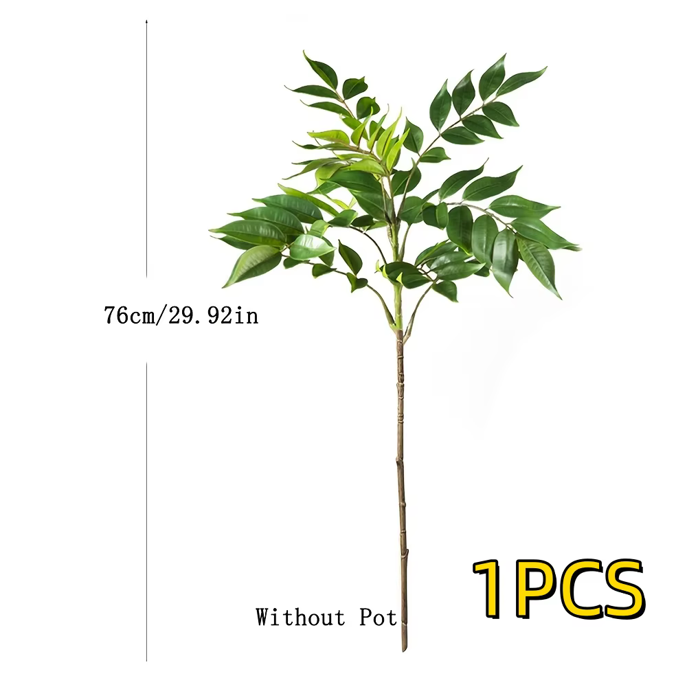 76/140cm 29. 92/ 55. Arbre artificiel banyan tropical de 12 pouces, feuilles de glycine en bois laqu