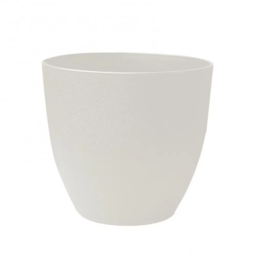 Pot de fleur en plastique givré, Imitation pierre, jardinière de plantes givrée de grande capacité, 