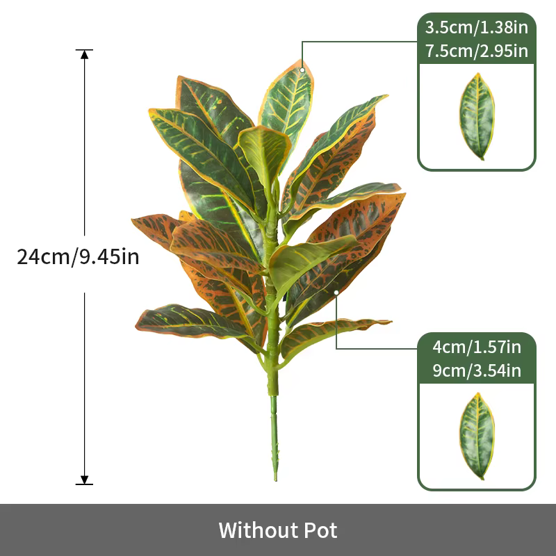 Plantes artificielles 24-41cm, faux arbre Ficus Tropical Banyan, petites plantes, branches, feuilles